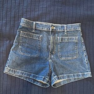 Madewell Women's High-Rise Sailor Blue Jean Shorts